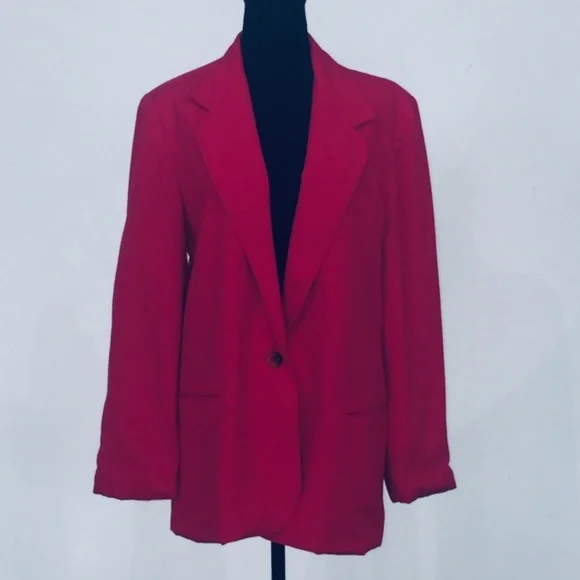 Barbie pink loose fitting medium length blazer - Picture 4 of 8